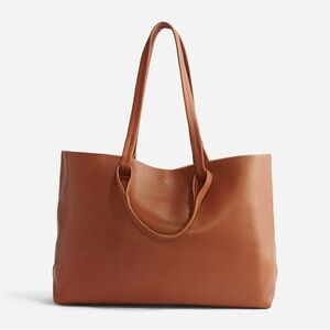 Nisolo Soft Pebble Leather Tote Cognac